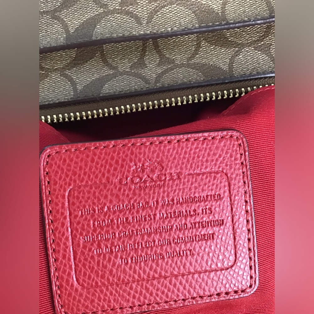 Authentic Coach Signature Canvas  North South Crossbody Shoulder Bag - Picture 6 of 16